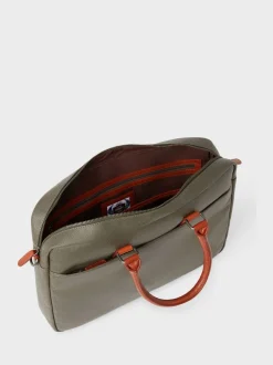 Osprey London Vert - Waxed Canvas & Sacoche pour ordinateur portable Grantham en cuir de veau glacé Discount