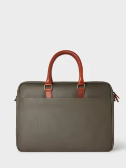 Osprey London Vert - Waxed Canvas & Sacoche pour ordinateur portable Grantham en cuir de veau glacé Discount