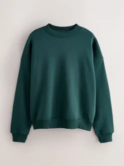 Next Vert - Oversize - Sweat-shirt épais à Col rond riche en coton