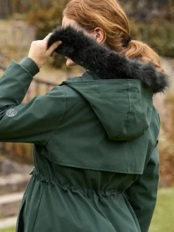 Seraphine Vert - Parka de Grossesse et de portage Premium Sub-Zero rembourrée en duvet 3en1 Clearance