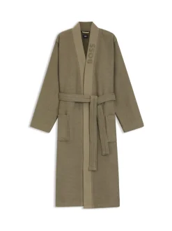 BOSS Vert - Peignoir gaufré à logo Discount