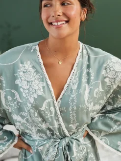 Laura Ashley - Peignoir Josette Vert Sale