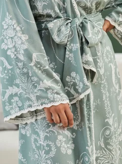 Laura Ashley - Peignoir Josette Vert Sale