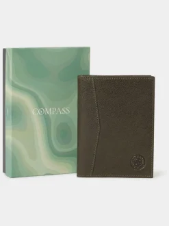 Osprey London Vert - Porte-passeport en cuir The Compass Sale