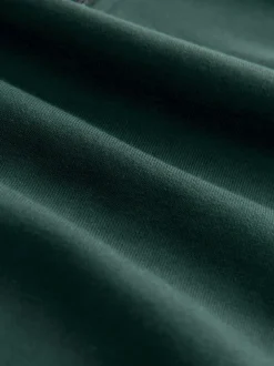 Next - Quart de zip - Sweat-shirt en jersey riche en coton Vert New