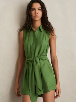 Reiss Vert - Millie Ceinturé Beach Cover-Up Combinaison Best