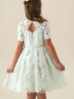 Angel & Rocket Vert - Robe Maeva en dentelle menthe Discount
