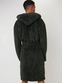 Loungeable Vert - Robe de chambre à capuche Sherpa Online