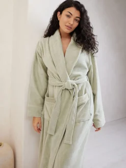 Chelsea Peers Vert - Robe de chambre 100% coton éponge Discount
