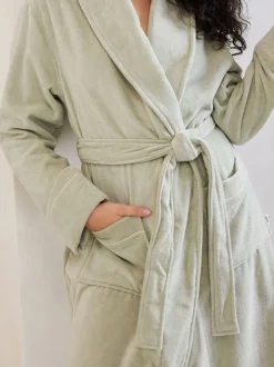 Chelsea Peers Vert - Robe de chambre 100% coton éponge Discount