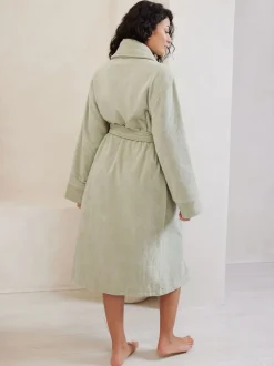 Chelsea Peers Vert - Robe de chambre 100% coton éponge Discount