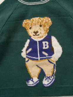 Rock-A-Bye Baby Boutique Vert - Ensemble pull et pantalon en maille ours véritable Online