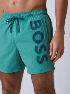 BOSS Vert - Short de bain Octopus à logo Clearance