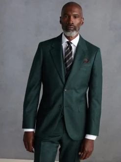 Next Vert - Slim Fit (Slim Fit) - Veste de costume en flanelle de laine et cachemire mélangées Signature Zignone Discount