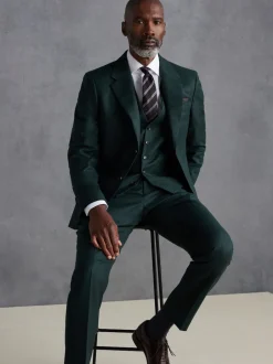 Next Vert - Slim Fit (Slim Fit) - Veste de costume en flanelle de laine et cachemire mélangées Signature Zignone Discount