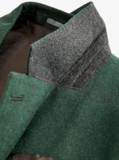 Next Vert - Slim Fit (Slim Fit) - Veste de costume en flanelle de laine et cachemire mélangées Signature Zignone Discount