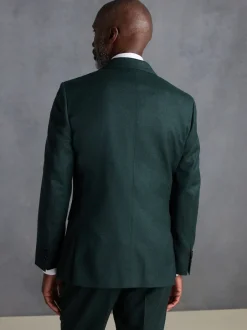 Next Vert - Slim Fit (Slim Fit) - Veste de costume en flanelle de laine et cachemire mélangées Signature Zignone Discount