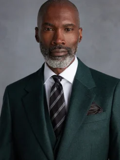 Next Vert - Slim Fit (Slim Fit) - Veste de costume en flanelle de laine et cachemire mélangées Signature Zignone Discount