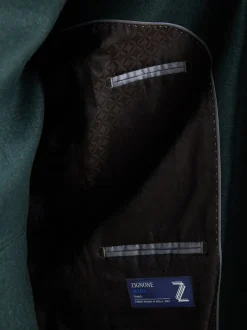 Next Vert - Slim Fit (Slim Fit) - Veste de costume en flanelle de laine et cachemire mélangées Signature Zignone Discount