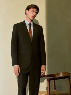 Next Vert - Slim Fit (Slim Fit) - Veste de costume Coupe ajustée Motion Flex Mélange en laine Clearance