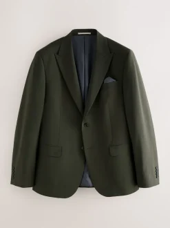 Next Vert - Slim Fit (Slim Fit) - Veste de costume Coupe ajustée Motion Flex Mélange en laine Clearance