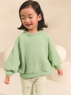 Next - Sweat à col ras du cou (3mths-7yrs) vert Clearance