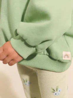 Next - Sweat à col ras du cou (3mths-7yrs) vert Clearance