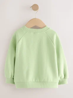 Next - Sweat à col ras du cou (3mths-7yrs) vert Clearance