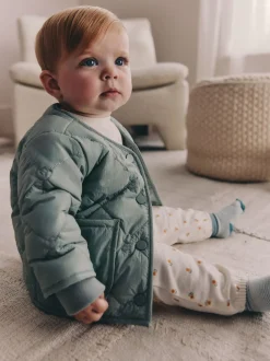Next vert - Veste bébé Tulip en nylon matelassé (0mois à2ans)