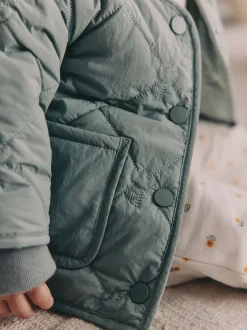 Next vert - Veste bébé Tulip en nylon matelassé (0mois à2ans)