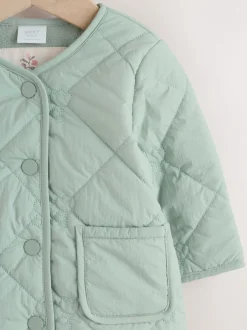 Next vert - Veste bébé Tulip en nylon matelassé (0mois à2ans)
