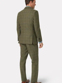 Brook Taverner Vert - Veste de costume en laine à carreaux Online