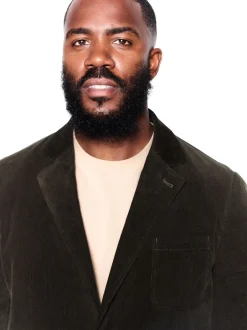 Next Vert - Veste de costume décontractée en velours côtelé Online