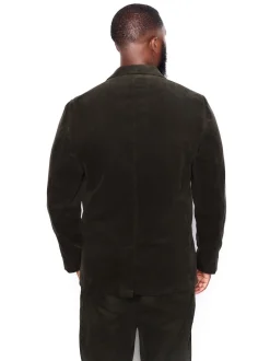 Next Vert - Veste de costume décontractée en velours côtelé Online