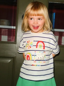 Next Vert arc-en-ciel - Ensemble haut à manches courtes et pantalon barillet (3mois-7ans) Clearance