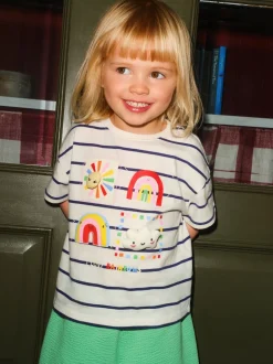 Next Vert arc-en-ciel - Ensemble haut à manches courtes et pantalon barillet (3mois-7ans) Clearance