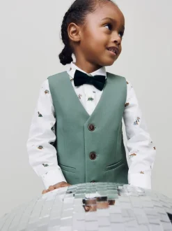 Next Vert avec dinosaure - Ensemble Gilet, Chemises, Pantalons et nœud papillon (3mois à9ans) Online