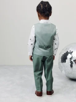 Next Vert avec dinosaure - Ensemble Gilet, Chemises, Pantalons et nœud papillon (3mois à9ans) Online
