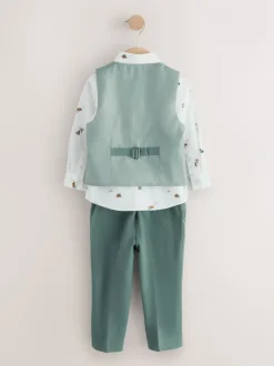 Next Vert avec dinosaure - Ensemble Gilet, Chemises, Pantalons et nœud papillon (3mois à9ans) Online