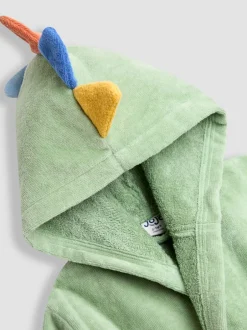 Jojo Maman Bébé Vert avec dinosaure - Peignoir de bain en tissu éponge Discount