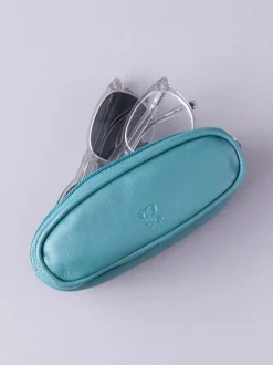 Lakeland Leather - Étui Lakeland en cuir à deux verres Vert bleu sarcelle Sale