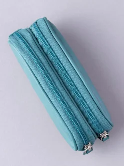 Lakeland Leather - Étui Lakeland en cuir à deux verres Vert bleu sarcelle Sale