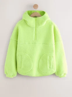 Next Vert citron - Veste Active Borg à capuche Online
