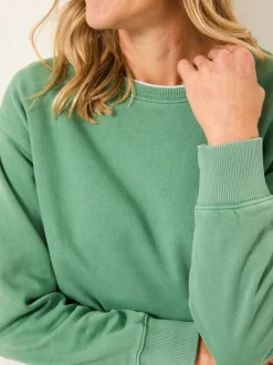 Fat Face Vert de jade - Sweat FatFace Crew New