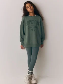 Superdry Vert délavé - ensemble Leggings Clearance