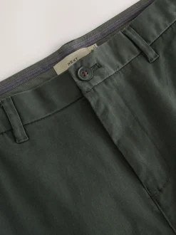 Next - Ajustement droit - Pantalon chino stretch vert foncé Clearance