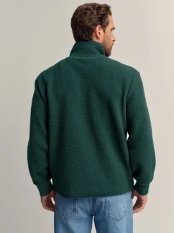 Next vert foncé - Zippé sur toute la longueur - Polaire en peau de mouton Discount