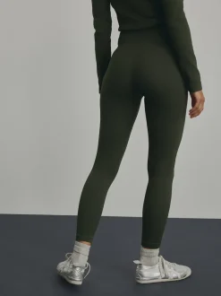 Next - Côtelé sans couture Taille haute Leggings Vert forêt Sale