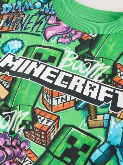 Next - T-shirt Minecraft (3-16ans) Vert imprimé sur l’ensemble Hot