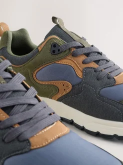 Next Vert kaki - Baskets à empiècements multicolores Sale